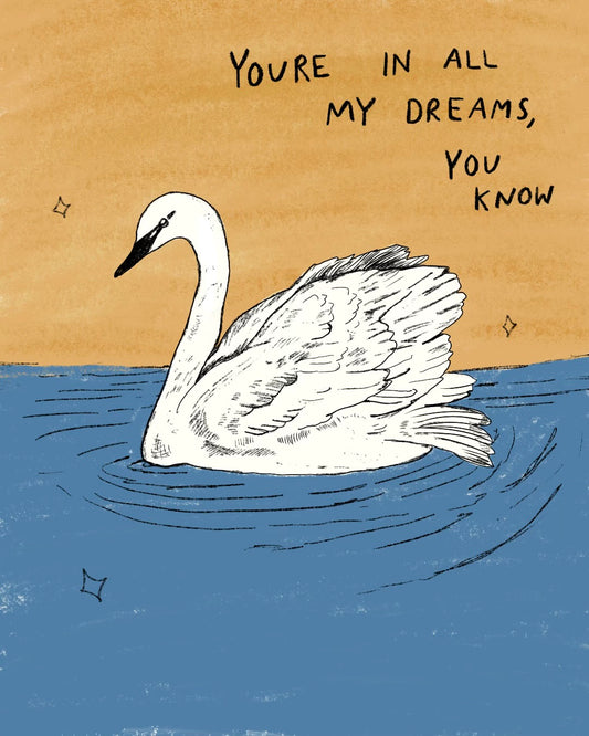 swan dreams POSTCARD SIZE!!